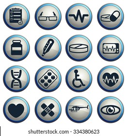Medical simply vector icon set