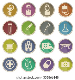 Medical simply vector icon set