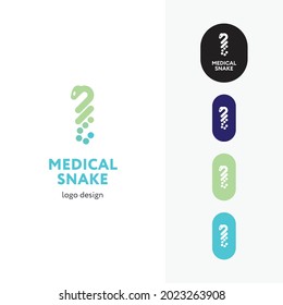 Medical Snake Caduceus Logo Design