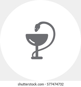 Medical snake and cup