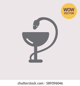 Medical snake and cup