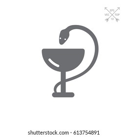 Medical snake and cup