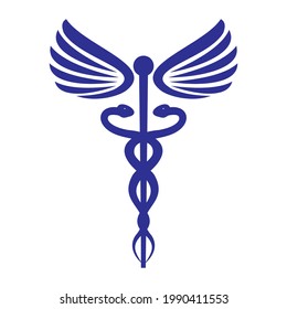 Diseño del logotipo del vector de icono de serpiente médica