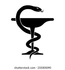 Medical Snake Isolated Medicine Symbol Stock Vector (Royalty Free ...