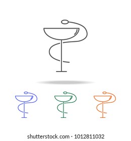 medical snake symbol icon. Medicine Element of multi colored icons for mobile concept and web apps. Thin line icon for website design and development, app development. Premium icon on white background