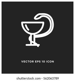 Medical snake vector icon