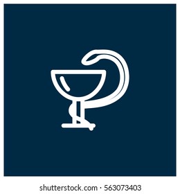 Medical snake vector icon