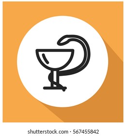 Medical snake vector icon