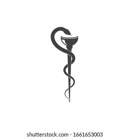 Medical Snake Vector Icon Illustration Design