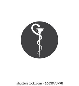 medical snake vector icon illustration design