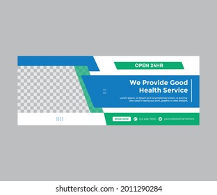 medical social media cover and post Health Business promotion and Social media cover banner template ads timeline