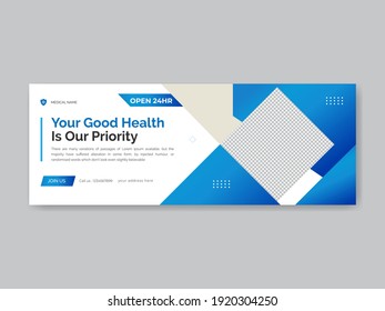 medical social media covers and post Health Business promotion and Social media cover banner template ads timeline