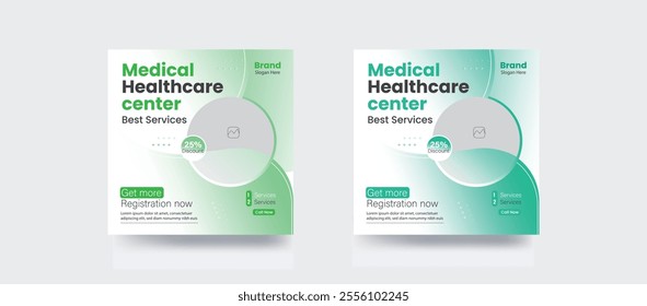 Medical social media post banner promotion banner flyer template design