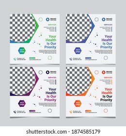 Medical Social Media post design Template , Social Media Banner design Template