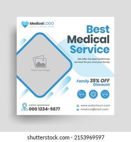 medical social media post design template | Instagram post template | doctor, healthcare, nursing, hospital web banner design | flyer, social media, web banner template