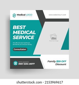 Medical Social Media Post Design Template | Instagram Post Template | Doctor, Healthcare, Nursing, Hospital Web Banner Design | Flyer, Social Media, Web Banner Template