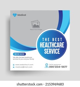 medical social media post design template | Instagram post template | doctor, healthcare, nursing, hospital web banner design | flyer, social media, web banner template