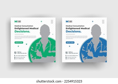 medical social media post design template