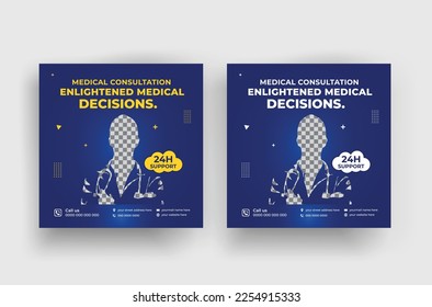 medical social media post design template