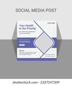 medical social media post design template