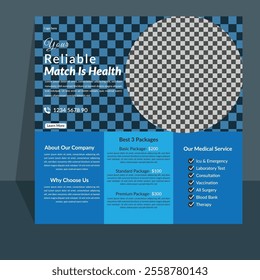 Medical Social media post design template, Social media post design template