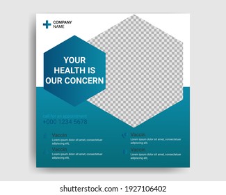 Medical Social Media Post. Healthcare Social Media Post Template.