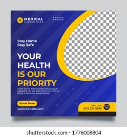 Medical Social Media Post & Square Flyer Templates