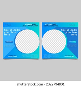 Medical Social Media Post Template  Editable Healthcare Social Media Banner Template