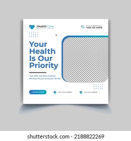 Medical Social Media Post Template Design