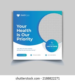 Medical Social Media Post Template Design