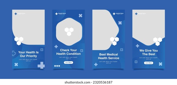 Medical Social Media Post Template, Editable Healthcare Social Media Banner Template. Social media post design free vector. Anyone can use This Design Easily,Banner,Poster,Instagram story	