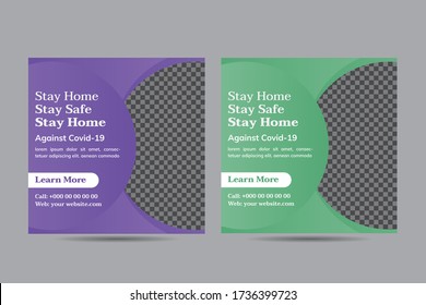 Medical Social Media Post Templates.
Vector Design template.