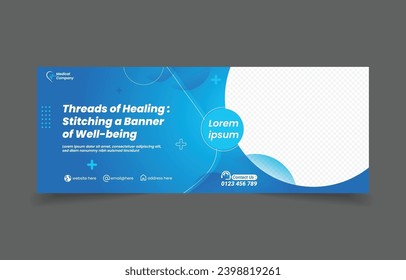 Medical Social media post templates, blue color concept. Suitable for health webinars, health poster, business webinar, online classes and other online seminars.