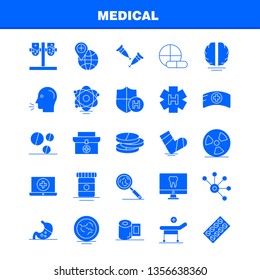 Medical  Solid Glyph Icons Set For Infographics, Mobile UX/UI Kit And Print Design. Include: Drip, Syringe, Medical, Medicine, Syringe, Medical, Injection, Health, Collection