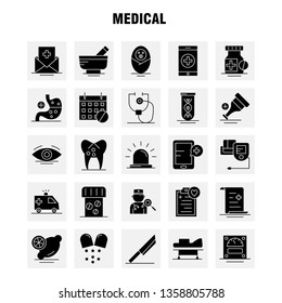 Medical  Solid Glyph Icons Set For Infographics, Mobile UX/UI Kit And Print Design. Include: Medical, Leaf, Plant, Medicine, Eye Ball, Eye, Medical, Collection