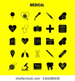 Medical  Solid Glyph Icons Set For Infographics, Mobile UX/UI Kit And Print Design. Include: Teeth, Mouth, Dentist, Medical, Blood Pressure, Medical, Doctor, Eps 10 - Vector