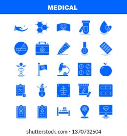 Medical  Solid Glyph Icons Set For Infographics, Mobile UX/UI Kit And Print Design. Include: Water Melon, Melon, Fruit, Food, Collection Modern Infographic Logo and Pictogram. - Vector
