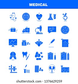 Medical  Solid Glyph Icons Set For Infographics, Mobile UX/UI Kit And Print Design. Include: File, Document, Letter, Health, Test Tube, Medical, Science, Collection Modern Infographic Logo and Pictogr