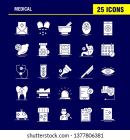Medical  Solid Glyph Icons Set For Infographics, Mobile UX/UI Kit And Print Design. Include: Medical, Leaf, Plant, Medicine, Eye Ball, Eye, Medical, Collection Modern Infographic Logo and Pictogram. -