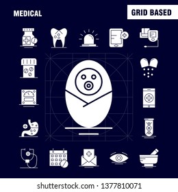 Medical  Solid Glyph Icons Set For Infographics, Mobile UX/UI Kit And Print Design. Include: Medical, Leaf, Plant, Medicine, Eye Ball, Eye, Medical, Collection Modern Infographic Logo and Pictogram. -