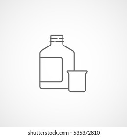 Medical Solution Line Icon On White Background