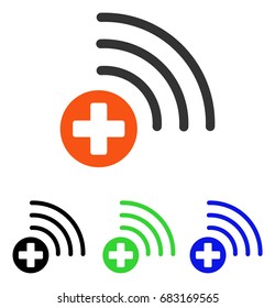 Medical Source vector icon. Illustration style is a flat iconic colored symbol with different color versions.