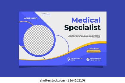 Medical specialist web banner promotion template design