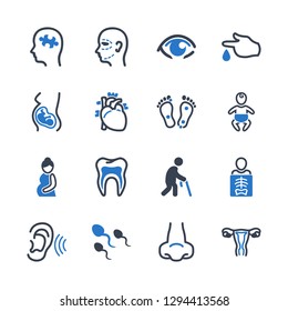 Medical Specialties Icons - Blue Set 1