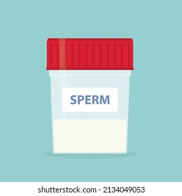 medical sperm sample- vector illustration