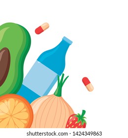 medical sport food world health day vector illustration  