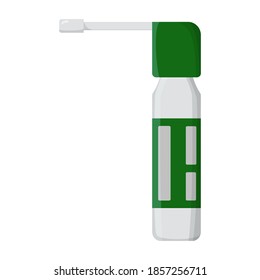 Medical spray. Aerosol for a throat. Isolated on white background. Flat style, vector illustration. 