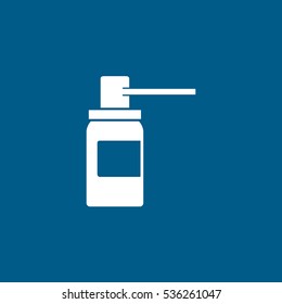 Medical Spray Flat Icon On Blue Background