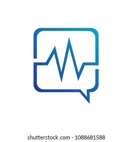 Medical in Square Chat Logo Template