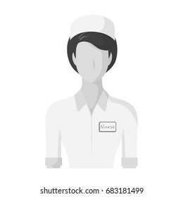 Medical staff in the hospital. Medicine single icon in monochrome style vector symbol stock illustration web.